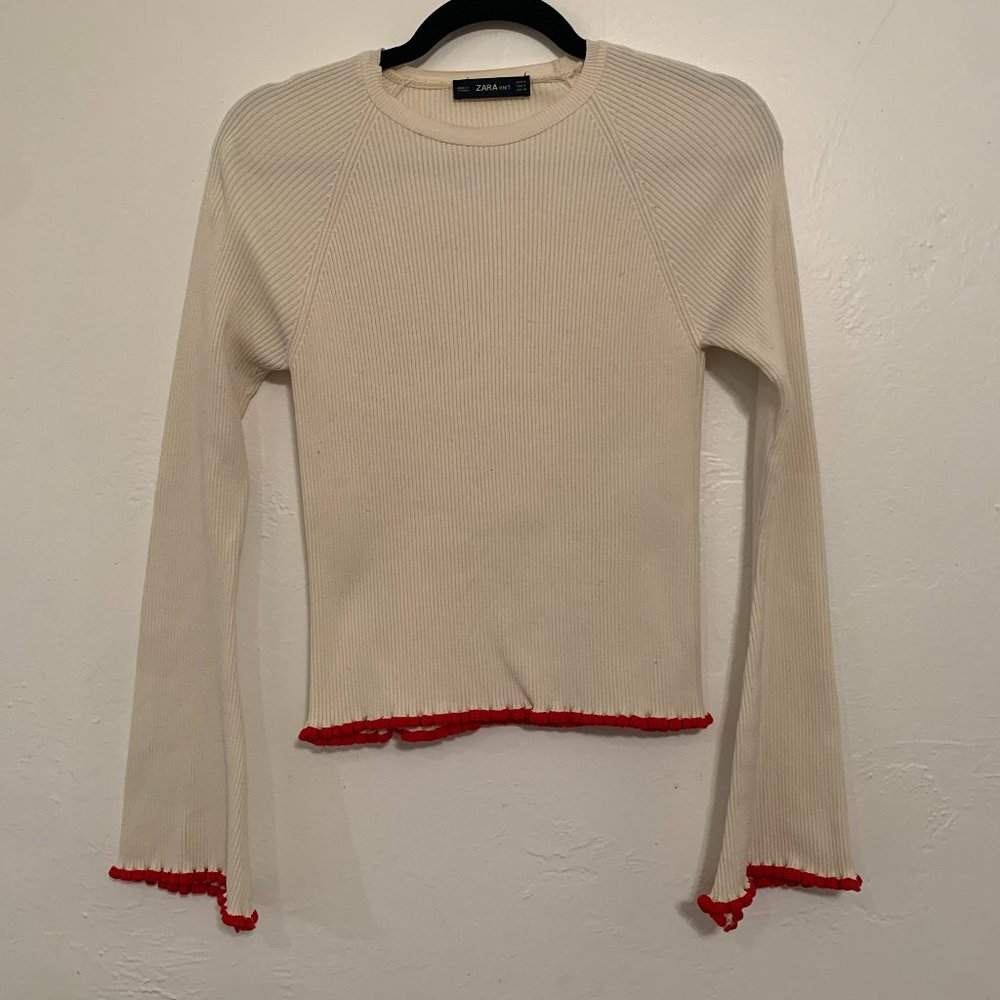 zara cream sweater
